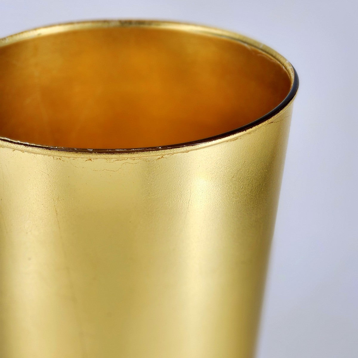 IRIS 12" Gold Gilded Glass Taper Vase