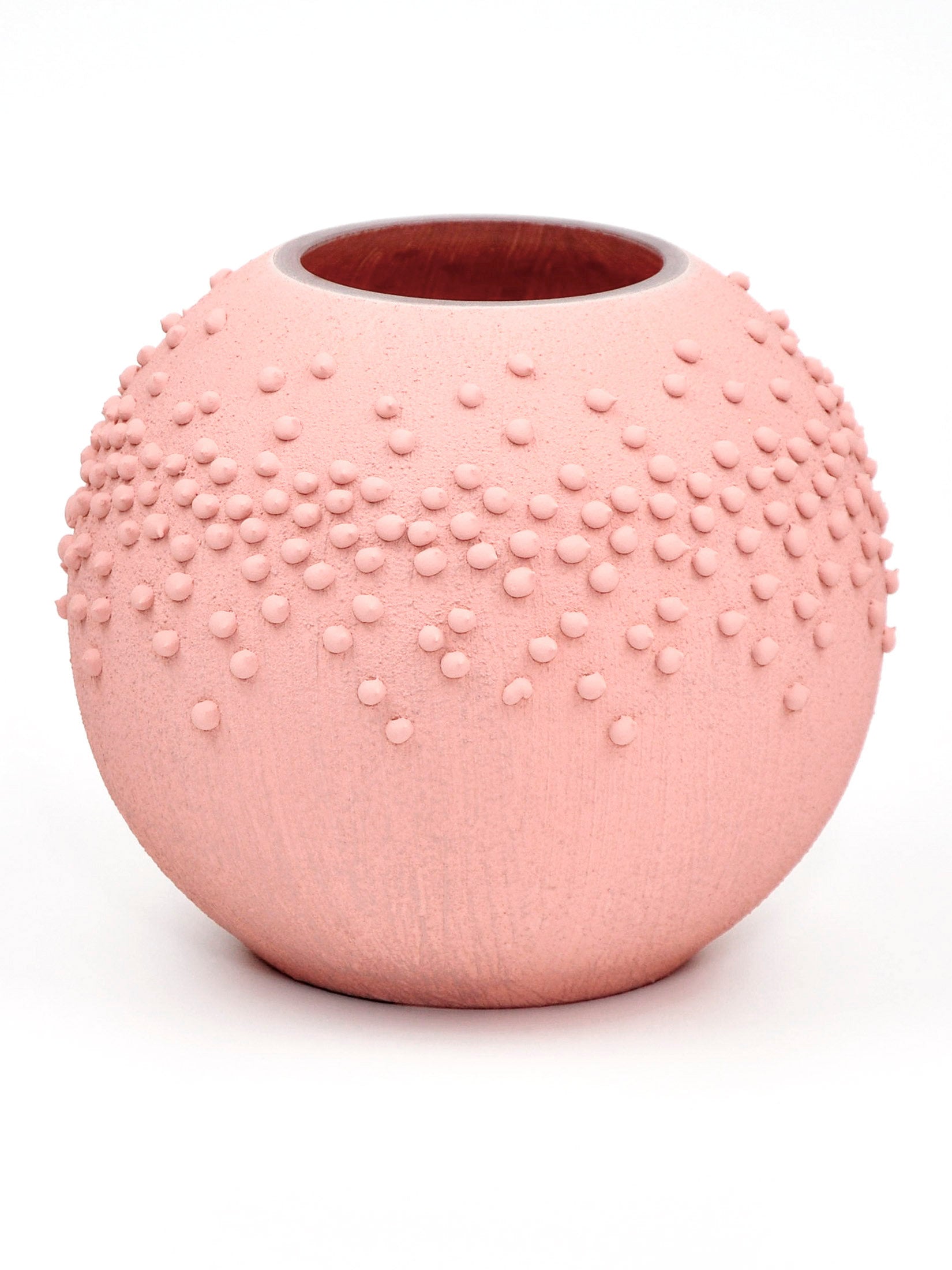 Handpainted Glass Vase for Flowers | Painted Art Glass Round Bubble Va