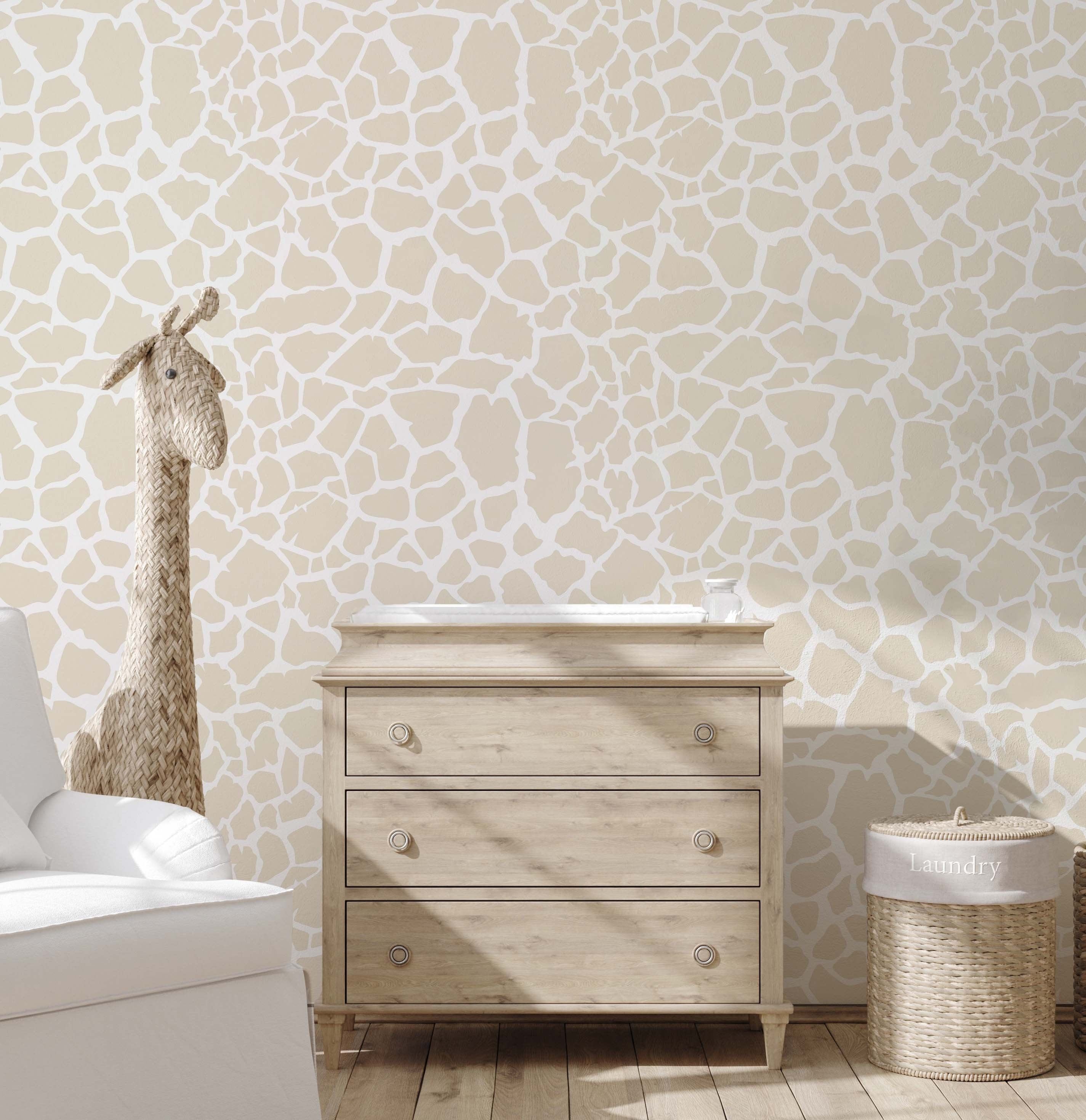 Abstract Giraffe Print Wallpaper